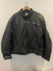 Harley Davidson Men's FXRG Triple Vent System Waterproof Leather Jacket - 2XL - Picture 1 of 8