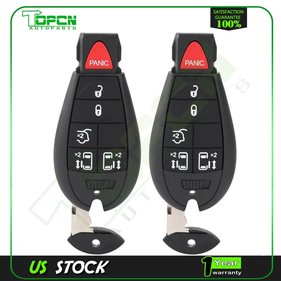 2 For Chrysler Town and Country Keyless Entry Remote Control Car Key Fob - Image 1 of 4