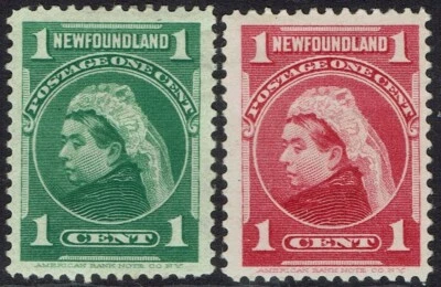 NEWFOUNDLAND 1897 QV 1C RED AND GREEN - Image 1 of 2