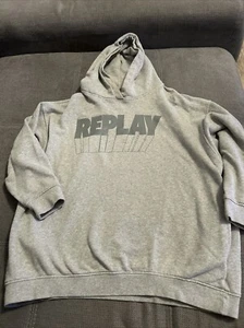 Hoodie Replay Gr.S Grau Taschen Baumwolle, Oversize - Bild 1 von 4