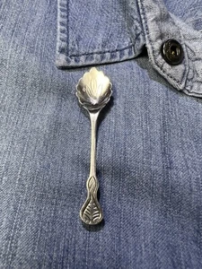 Antique Sterling Silver Snuff Spoon Brooch, C.1900s - Picture 1 of 7