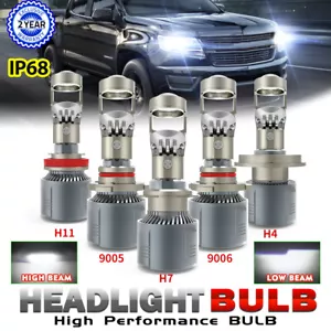 Par 9003/H4 9005 9006 H7 H11 Faros Bi-LED Lente Bombillas Kit Alto/Bajo haz Z - Imagen 1 de 21