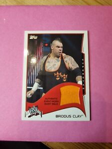 WWE Brodus Clay 2014 Topps Event Used Shirt Relic Card Orange