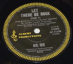 AC/DC - Let There Be Rock (Part 1 & 2) - 1977 Australian 45 7" Vinyl Albert ACDC - Bild 1 von 4