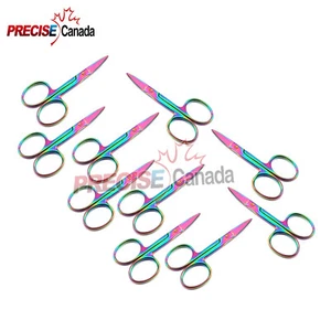 NAIL Cuticle SCISSORS Rainbow CVD Manicure Pedicure Cuticle Beauty Tools 10 PCS - Picture 1 of 1
