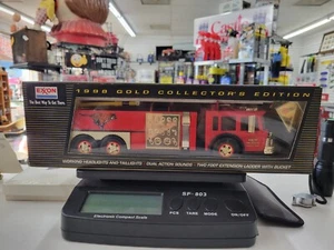 Vintage 1998 EXXON Gold Collector's Edition Fire Truck In Original Box. Works! - Picture 1 of 23