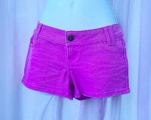 ZD Zanadi jeans shorts stretch cotton neon fuchsia new sz 1 junior girl/woman XS - Picture 1 of 11