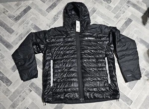 Chaquetas Entrenamiento Hombres Adidas Terrex Myshelter Plumón Chaqueta con Capucha GI7295 Negro XL - Imagen 1 de 9