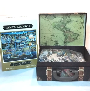Santa Monica Dowdle Puzzle Volkskunst - im Koffer, fabrikversiegelt 500 Stck. - Bild 1 von 3