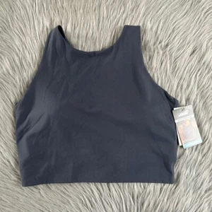 Avia Wireless Crop Sports Bra Womens Size Large (D-DD) Gray Moisture Wicking - Picture 1 of 6