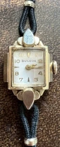 Bulova Art Deco Style 1950s Vintage Watch Womens Ladies 10K Roll Gold Swiss Runs - Picture 1 of 14