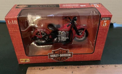 RARE-1998 Maisto Harley Davidson Series 5 1948 FL PANHEAD 1:18 Motorcycle-NEW - Image 1 of 4