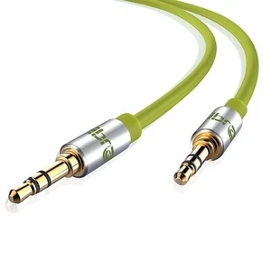 IBRA® 10M 3.5mm Stereo Headphone Audio Jack to Jack/ AUX Gold Cable -Wired Green - Picture 1 of 7