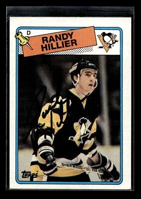 Randy Hillier Autographed 1988-89 Topps Card #158 Pittsburgh Penguins - Image 1 of 2