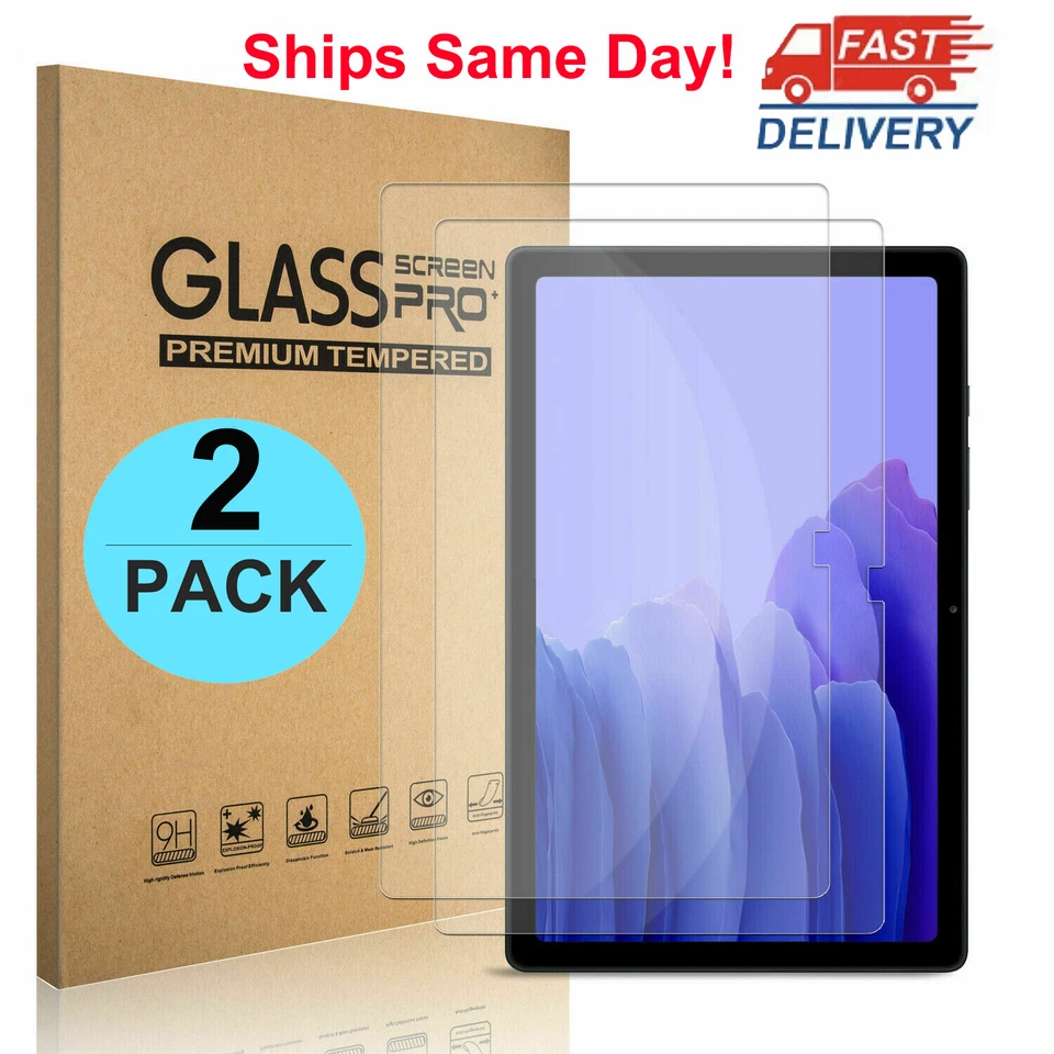 2X For Samsung Galaxy Tab A7 10.4'' 2020 SM-T500 Tempered Glass Screen Protector - Image 1 of 4