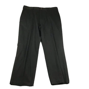 Croft Barrow Pants Mens 38X29 Black Flat Front Straight Leg Classic Fit NWT - Picture 1 of 10