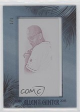 2015 Allen & Ginter's Mini Printing Plate Magenta Framed 1/1 Tyson Ross 0v0n