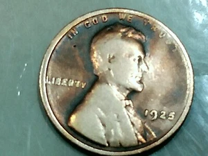 1925 us copper penny - rb - 3.0 gr. - strong stamp - cir. - nice rim - - Picture 1 of 2