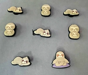 SLOTH SHOE CHARMS FOR CROCS-SET OF 8-NEW! - Picture 1 of 1