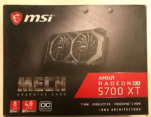 MSI Radeon RX 5700 XT MECH OC BV 8GB 8G GDDR6 Video Card With Original Box - Picture 1 of 7