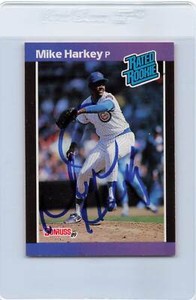 1989 Donruss #43 Mike Harkey Cubs Signed Auto *F1115