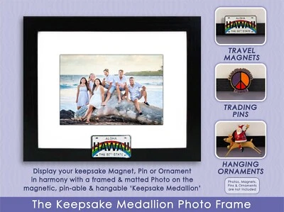 Marco de fotos medallón de recuerdo - imán de nevera, pin coleccionable, exhibición de adornos Foto 1 de 4