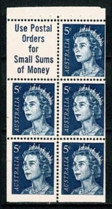 U7870 AUSTRALIA 1966 Queen Elizabeth II booklet pane 5c blue MNH - Picture 1 of 1