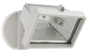 Wall-Mount Outdoor White Mini Flood Light by Lithonia Lighting OFLM 150Q 120 LP