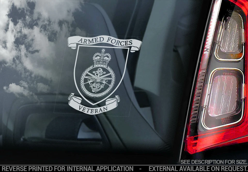 Armed Forces Veteran - Auto Sticker - Armee Zeichen Fenster Aufkleber - V03 - Bild 1 von 1