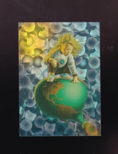 More Beyond Bizarre: Jim Warren 2 1994 Galaxy Prism Card P1 Earth - Love It or - Picture 1 of 2