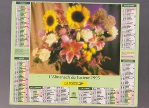 calendrier 1995 - almanach la poste - oberthur - GIRONDE - Picture 1 of 2