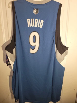 Adidas Swingman NBA Jersey Minnesota Timberwolves Ricky Rubio Blue sz 3XL - Image 1 of 3