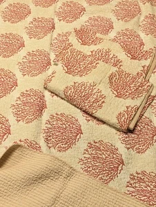 Laura Ashley Coral Coast King Size Quilt Comforter 2 Shams Ocean Beach Tropical  - Picture 1 of 13