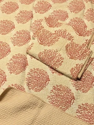 Edredón edredón Laura Ashley Coral Coast tamaño king 2 fundas océano playa tropical  Foto 1 de 4