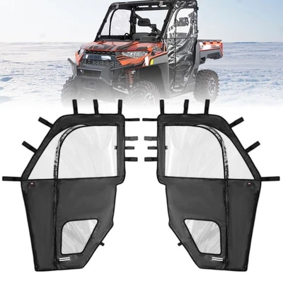 2PCS UTV Soft Cab Enclosure Upper Doors for Polaris Ranger XP 1000/1000 2017-25 - Image 1 of 4