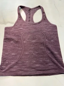 Lululemon Swiftly Racerback Tank sz 8 Burgundy Womens HIp Length - Picture 1 of 5