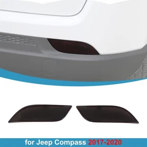 Exterior Rear Fog Light Lamp Trim Cover for Jeep Compass 2017-2020 Smoked Black - Picture 1 of 14