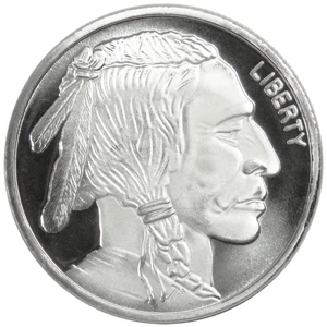 1 Troy oz Buffalo .999 Fine Silver Round - Picture 1 of 3