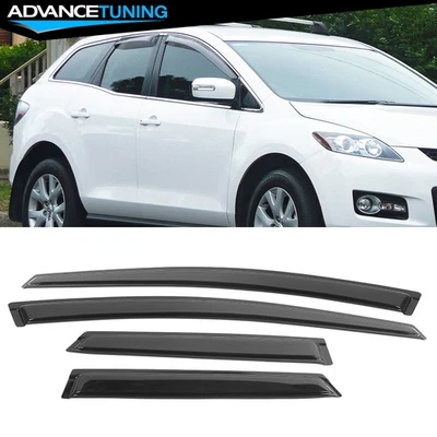 Fits 08-12 Mazda CX7 4DR Acrylic Window Visors Rain Sun Guard Deflector - 4PCS - Image 1 of 4