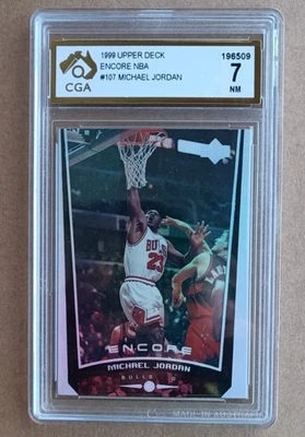 Michael Jordan Upper Deck Encore 1998/99 - #107 CGA 7 NEAR MINT not PSA - Image 1 of 2