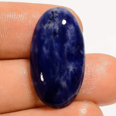 Piedra preciosa suelta cabujón ovalado de sodalita azul natural de 13 quilates para colgante 25X13X4 mm Foto 1 de 3