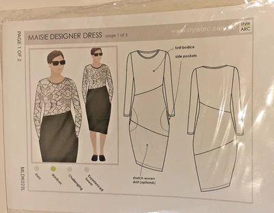 Style Arc Sewing Pattern Maisie Designer Dress Women Sizes 18-30 Uncut - Image 1 of 2