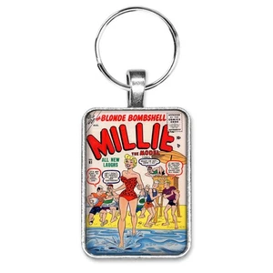 MILLIE THE MODEL #61 Dan DeCarlo GOOD GIRL COVER ART Key Ring or Necklace ATLAS - Picture 1 of 10
