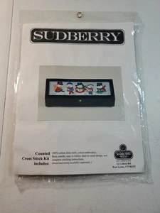 Kit de punto de cruz Sudberry House muñecos de nieve para joyero largo 4x11 - Imagen 1 de 2