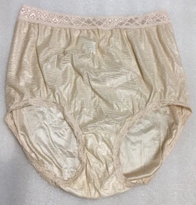 Vintage Original Oma Höschen Nylon glänzend champagner rosa beige mittel Gr.6 37-38 Hüfte - Bild 1 von 17