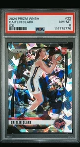 2024 Panini Prizm WNBA - Caitlin Clark #22 Ice Prizm ROOKIE PSA 8 10A - Picture 1 of 2