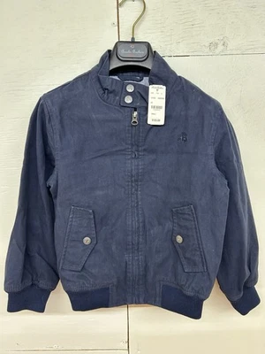 New Brooks Brothers Cotton Bomber Jacket Boys Small Navy Blue JD - Image 1 of 4
