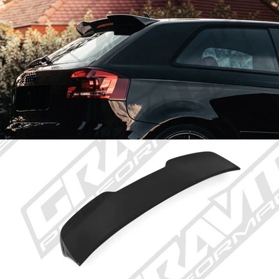 GRAVITY PERFORMANCE SPOILER POSTERIORE RS3 STYLE NERO LUCIDO ALA LABBRO PER AUDI A3 8P 3 PORTE PORTELLONE 2004-12