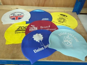 Zoggs & Others Various Latex Adult Swim Caps X 8 - Picture 1 of 9