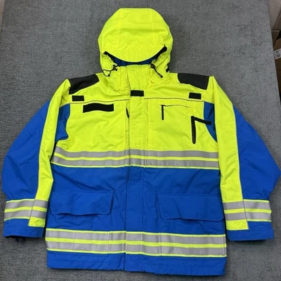 5.11 Tactical Jacket Mens 2XL Yellow Blue Responder Hi-Vis Parka Waterproof - Image 1 of 4